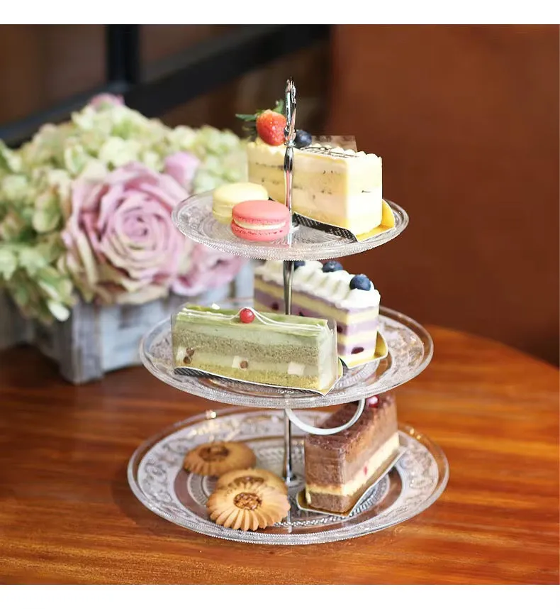 لحفلات الشاي وحفلات الزفاف ودش عرض الحلوى يشمل أطباق -  Tea Parties Wedding Shower Dessert Display Includes Plates Plates