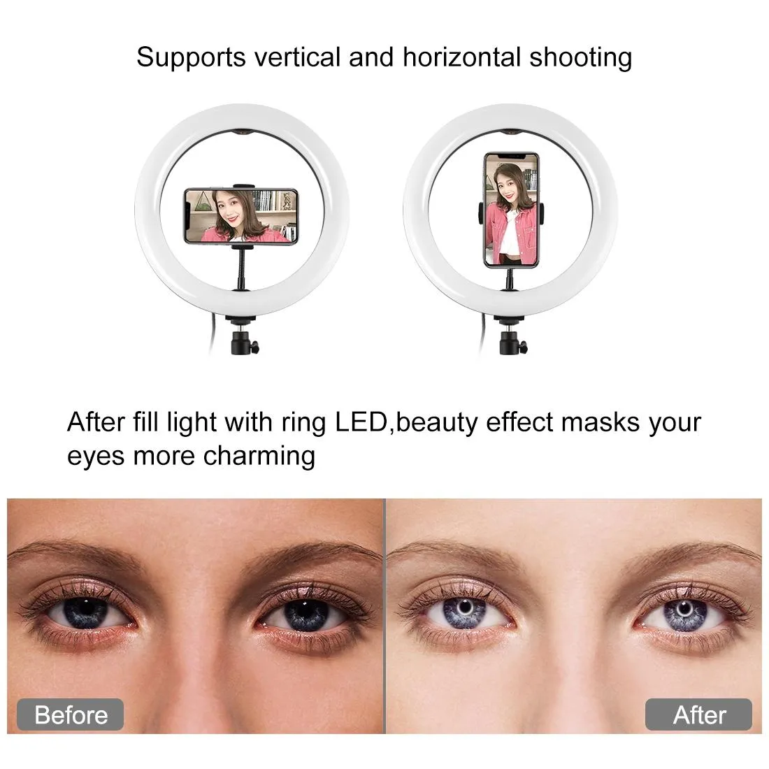 10.2" Marquee LED Beauty Light with Tripod and Remote Control