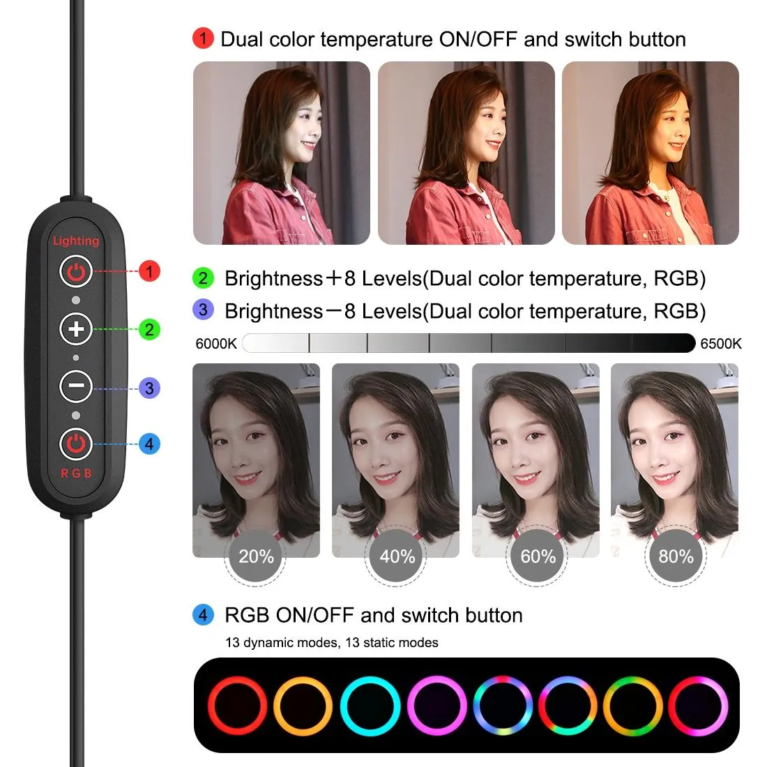 10.2" Marquee LED Beauty Light with Tripod and Remote Control