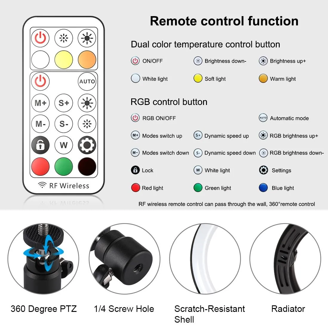 10.2" Marquee LED Beauty Light with Tripod and Remote Control
