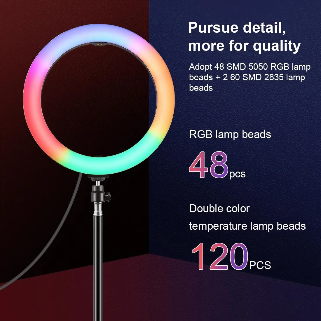 10.2" Marquee LED Beauty Light with Tripod and Remote Control