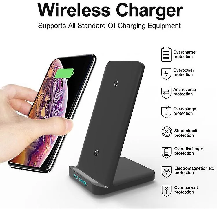 10W white 20W/15W/10 Fast Charger,desk vertical wireless charger,phone holder AZ11495