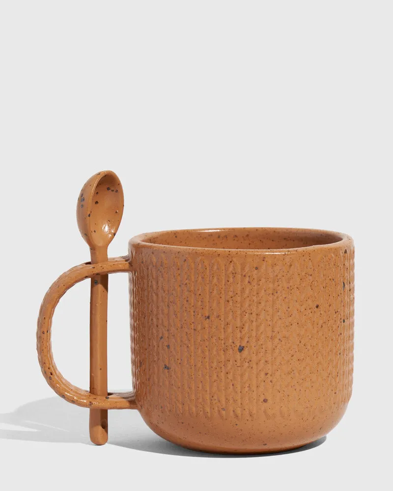 14 oz. Stoneware Spoon Mug