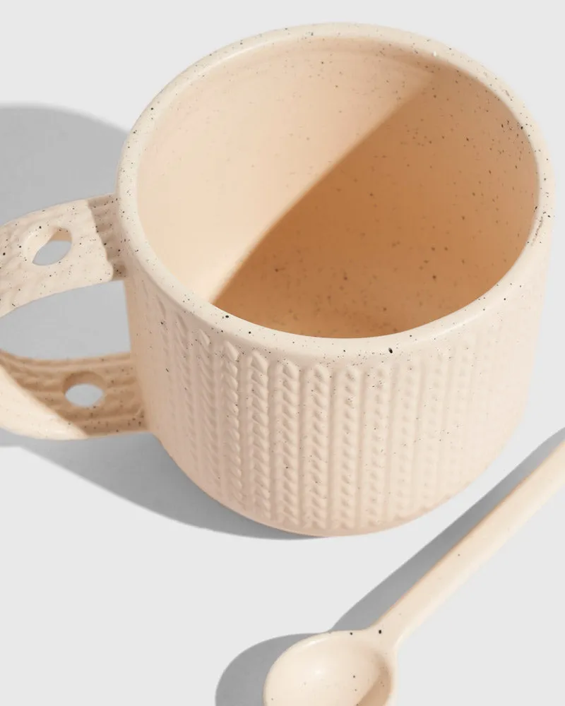 14 oz. Stoneware Spoon Mug