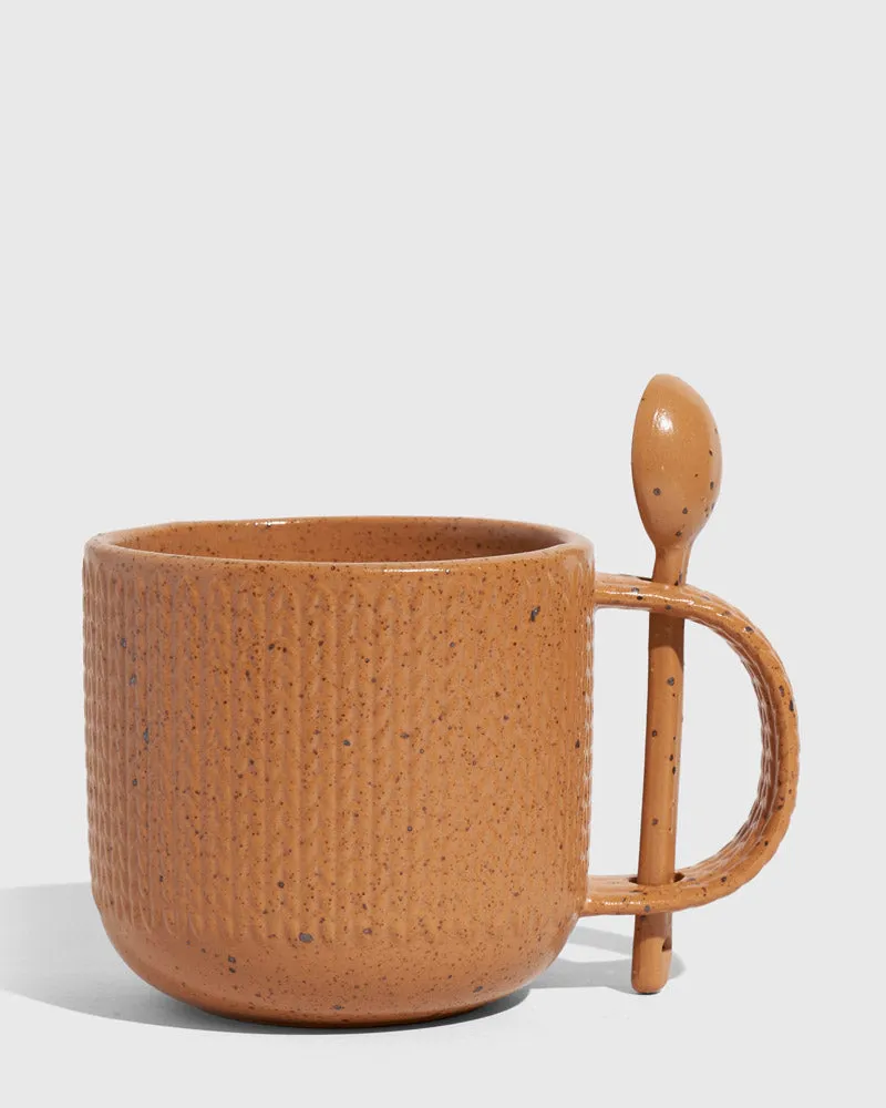 14 oz. Stoneware Spoon Mug