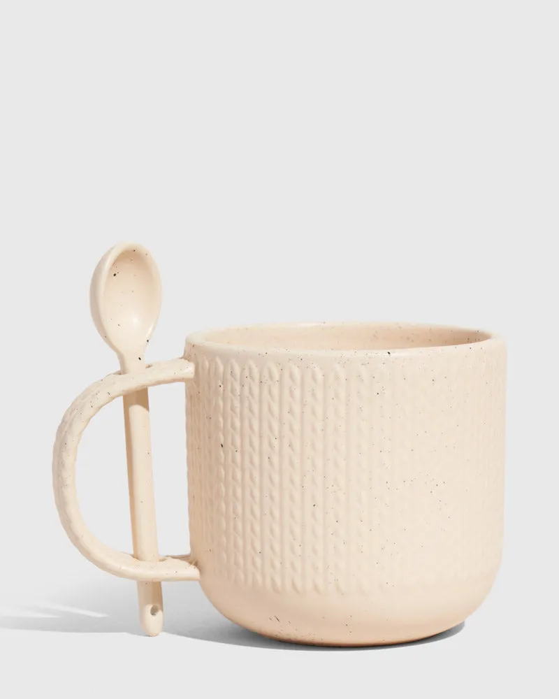 14 oz. Stoneware Spoon Mug