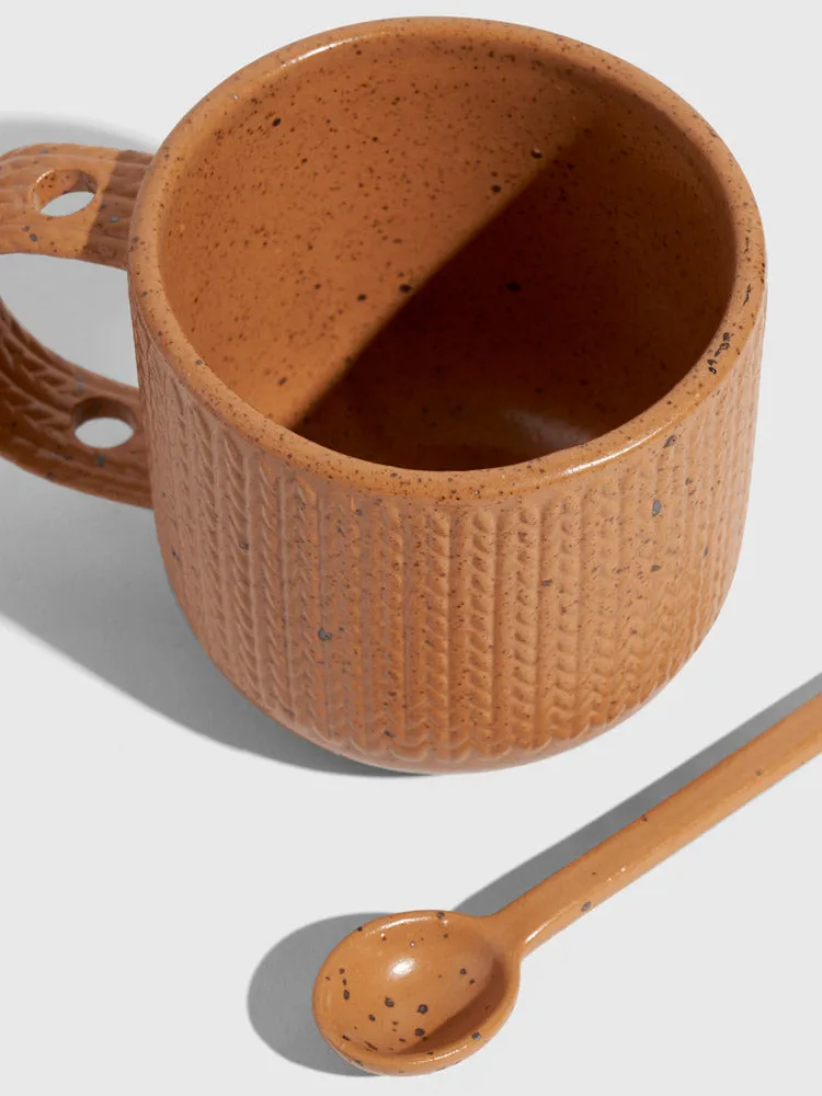 14 oz. Stoneware Spoon Mug