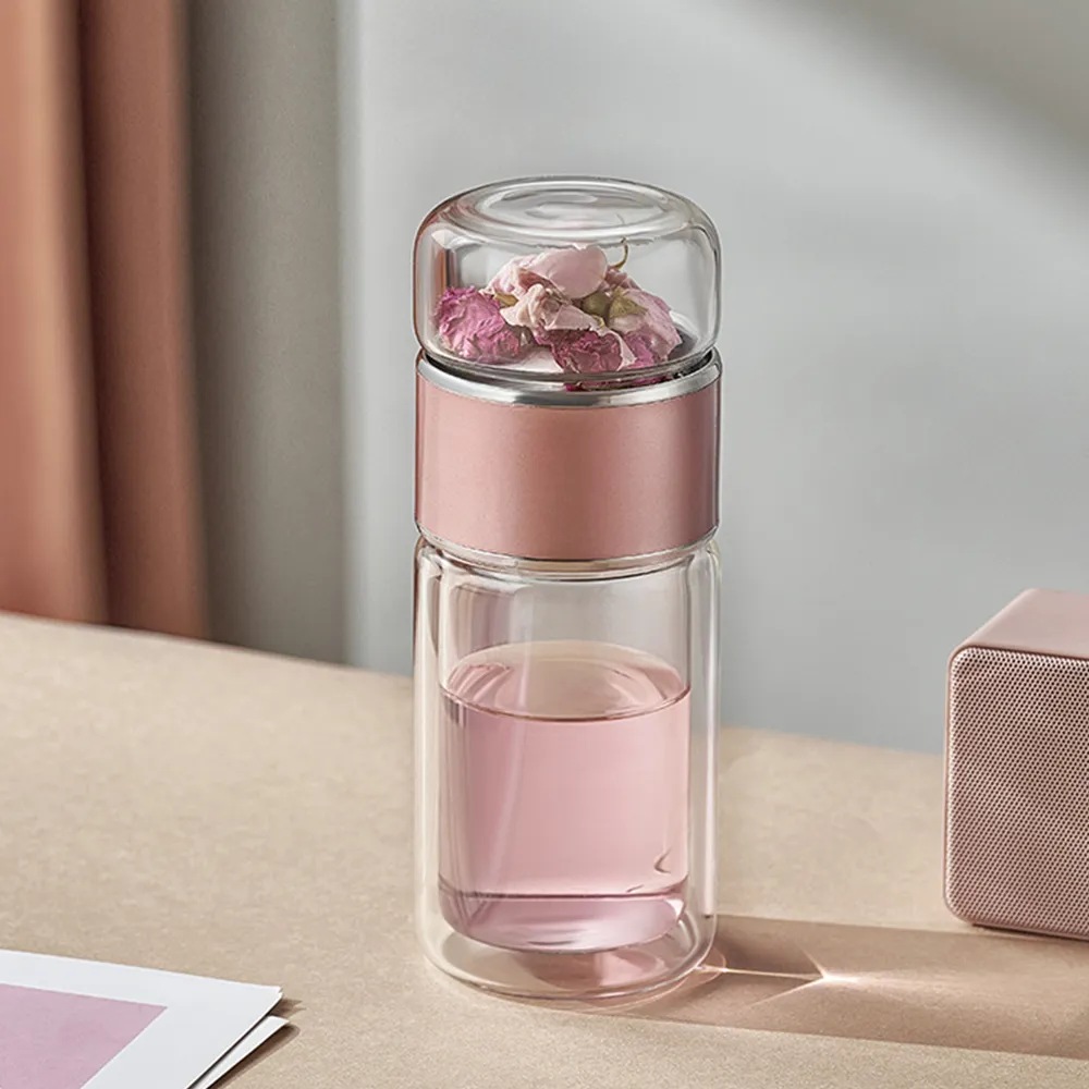 280ml Double Wall Glass Tea Infuser