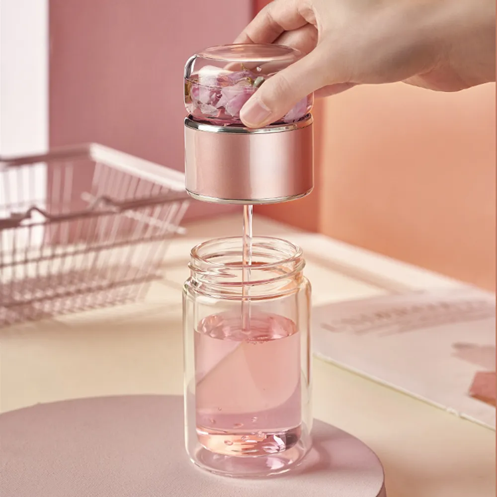 280ml Double Wall Glass Tea Infuser