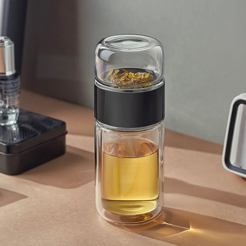 280ml Double Wall Glass Tea Infuser