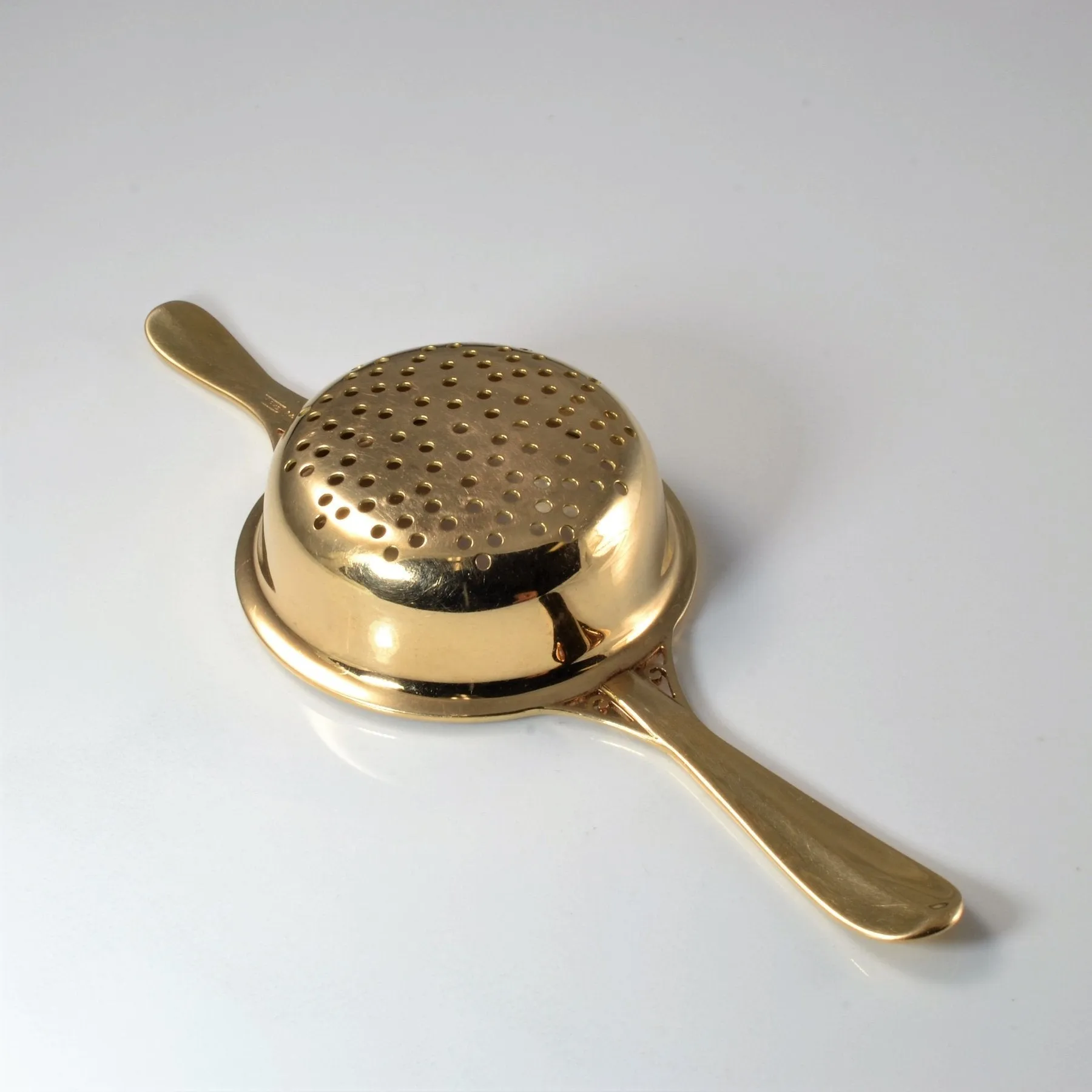 'Birks' Solid Gold Tea Strainer |