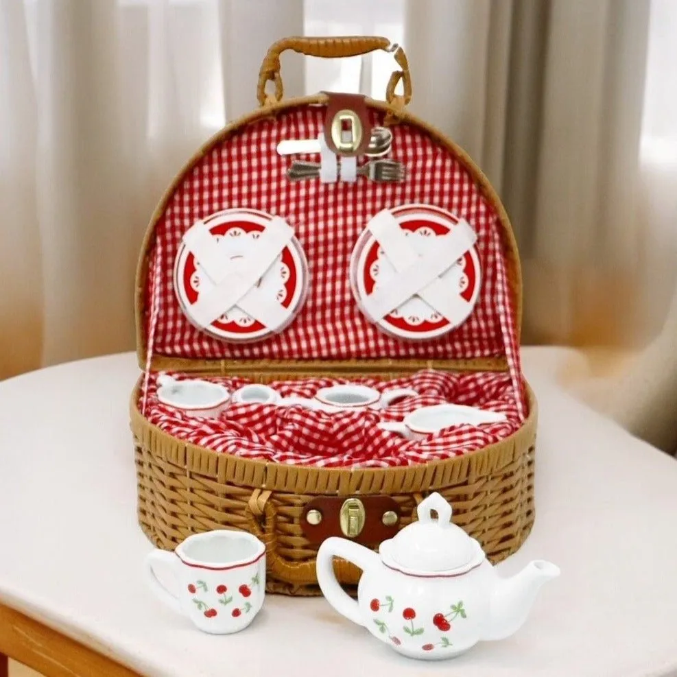 Cherry Mini Porcelain Tea Set