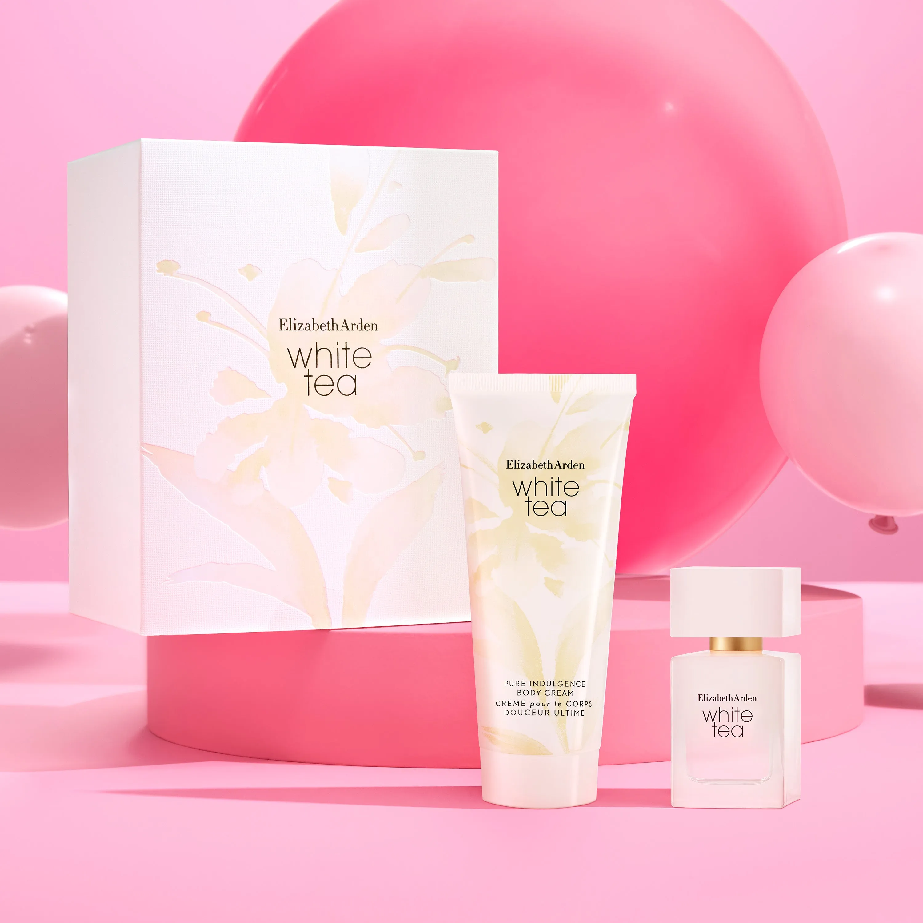 Coffret Eau de Toilette White Tea, Eau de Toilette Vaporisateur 30ml, Crème Corps 100ml