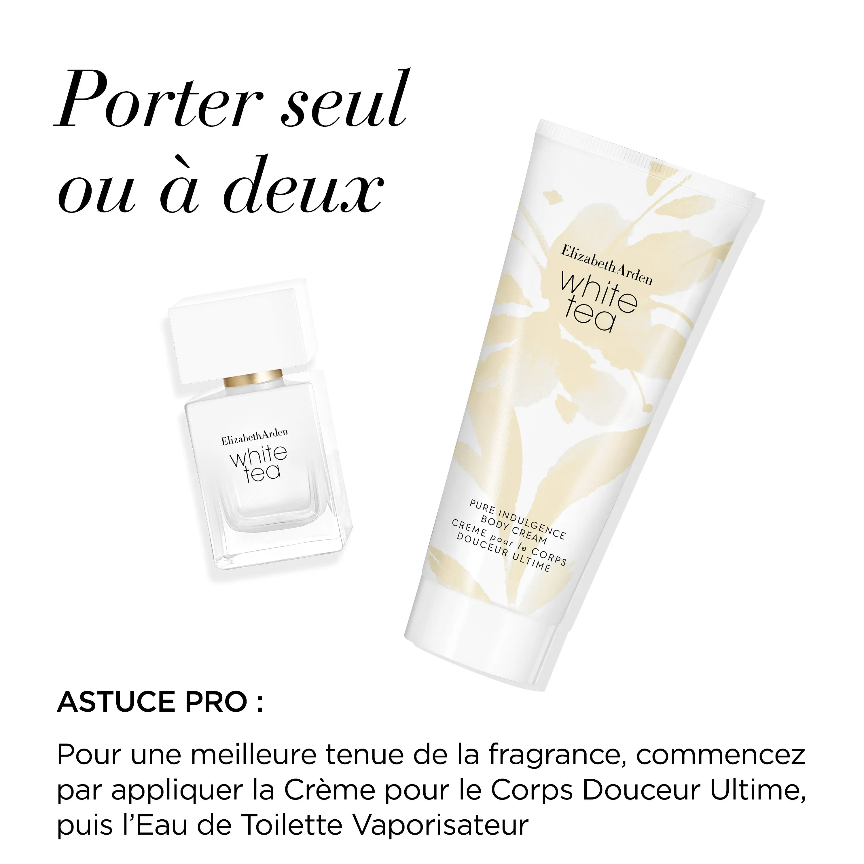 Coffret Eau de Toilette White Tea, Eau de Toilette Vaporisateur 30ml, Crème Corps 100ml