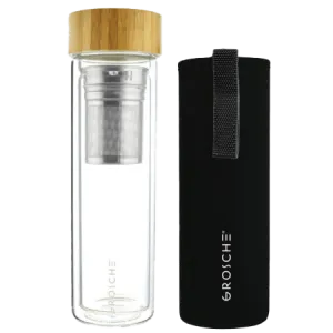 Copenhagen Double Walled Glass Infuser Water Bottle
