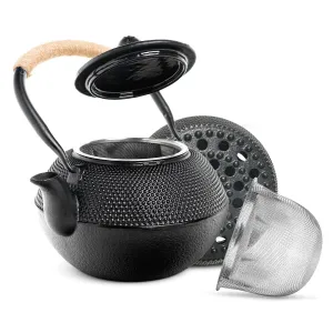 Enameled Cast Iron Teapot Set with Filter & Warmer - 1200ML GOMINIMO