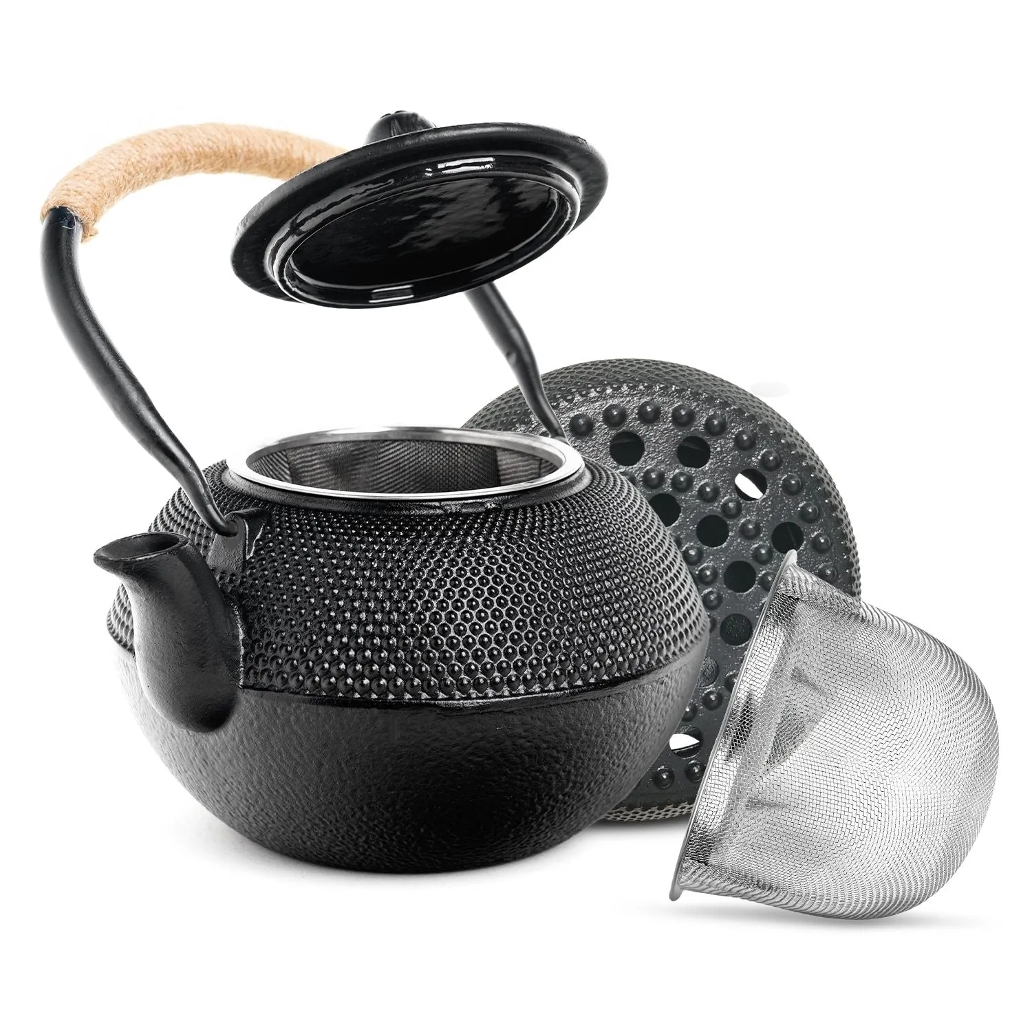 Enameled Cast Iron Teapot Set with Filter & Warmer - 1200ML GOMINIMO