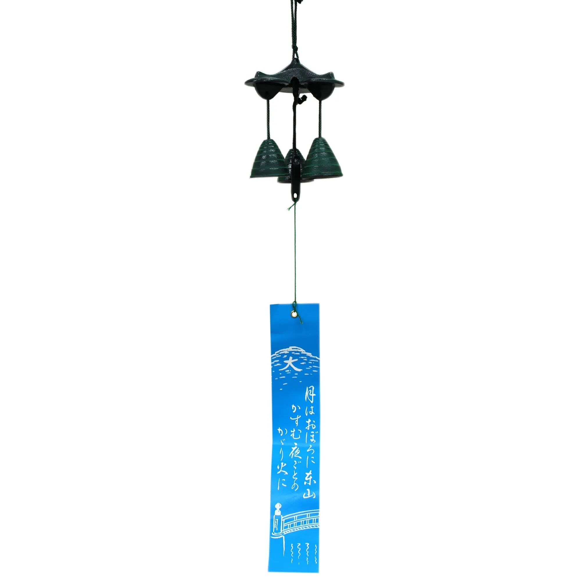 Furin,Japanese Wind Chime Nanbu Cast Iron Handcraft, 3 Small Bells