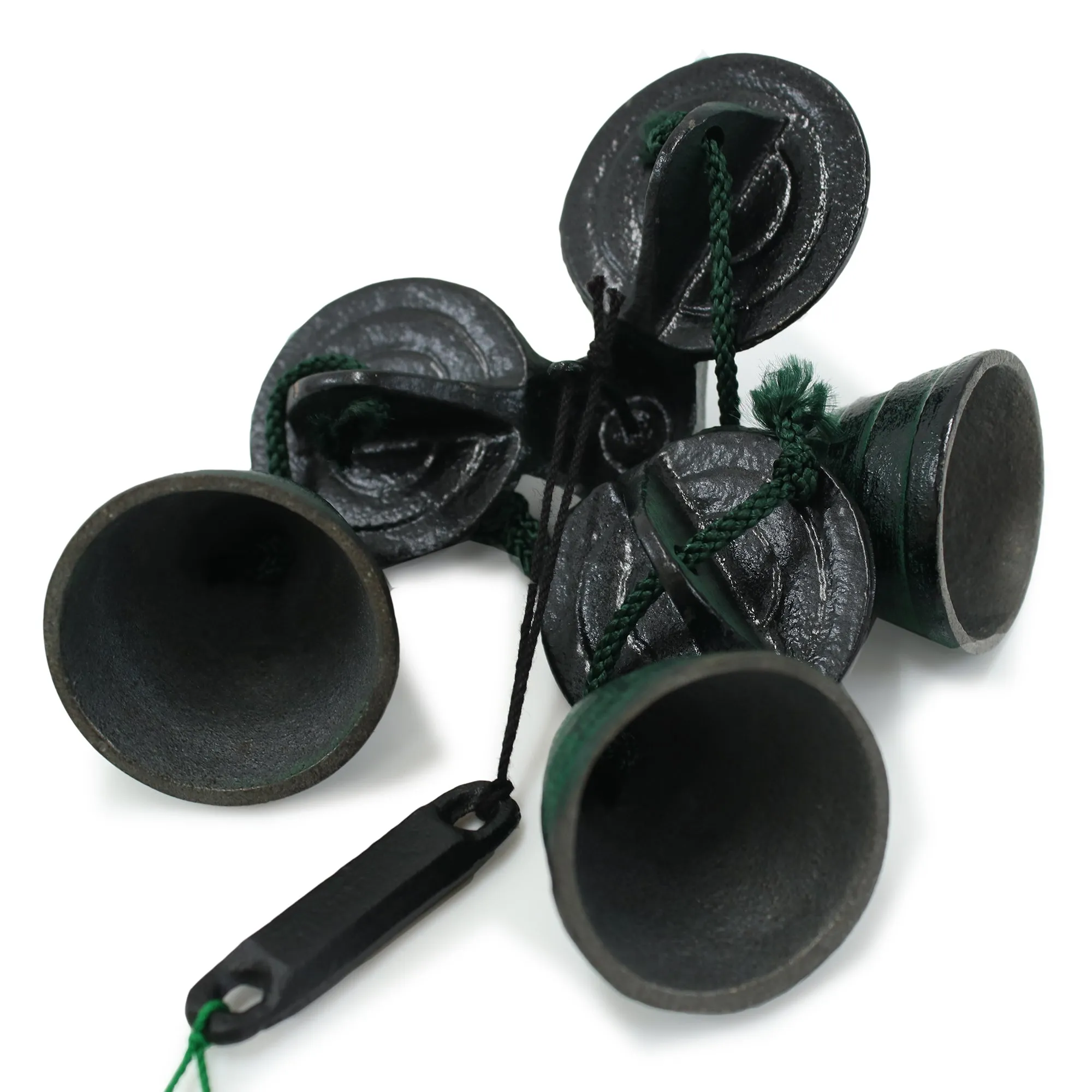 Furin,Japanese Wind Chime Nanbu Cast Iron Handcraft, 3 Small Bells