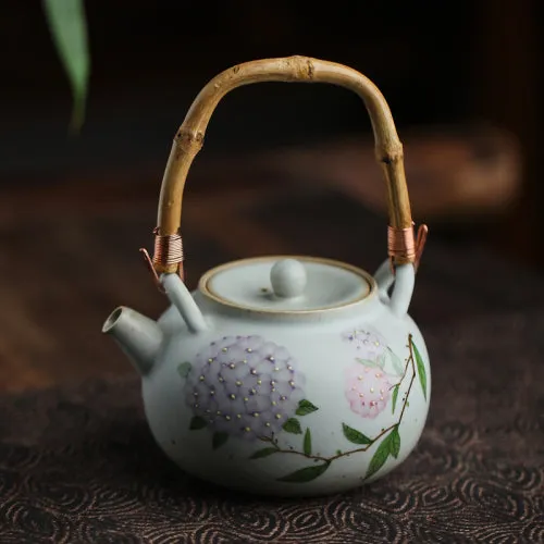 Gohobi Hand-painted Floral Tea Set Teapot Tea cup