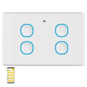 Ikuü Smart Zigbee Quad Gang Light Switch with Neutral