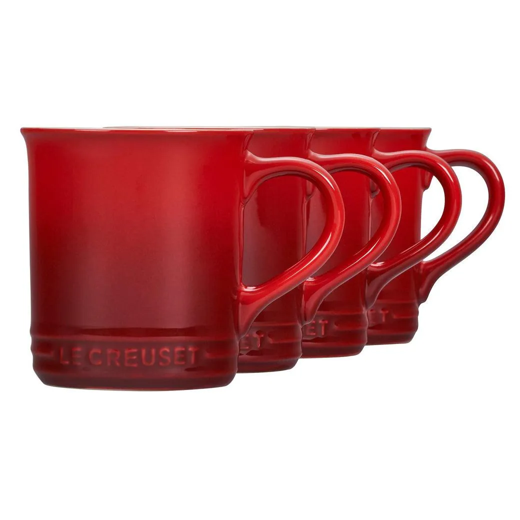 Le Creuset Stoneware Set of 4 (14 oz.) Mugs