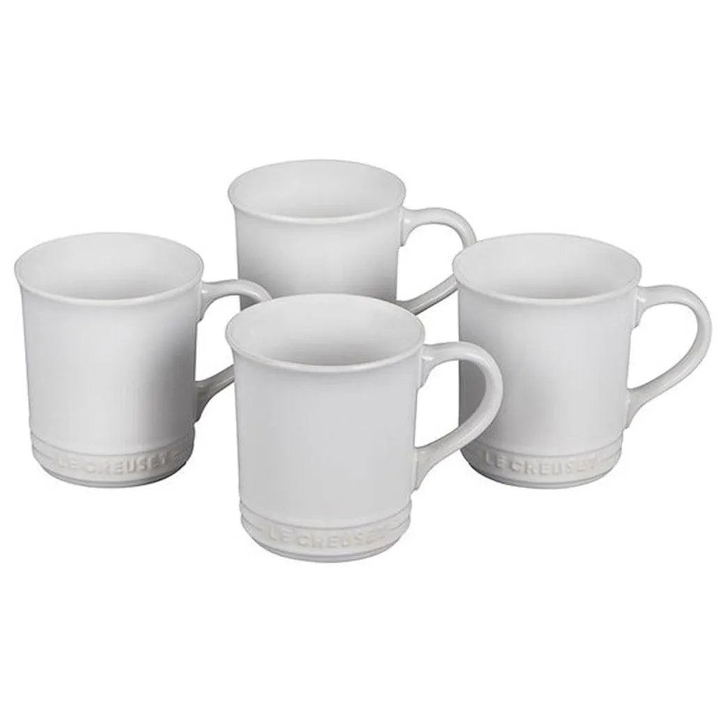 Le Creuset Stoneware Set of 4 (14 oz.) Mugs