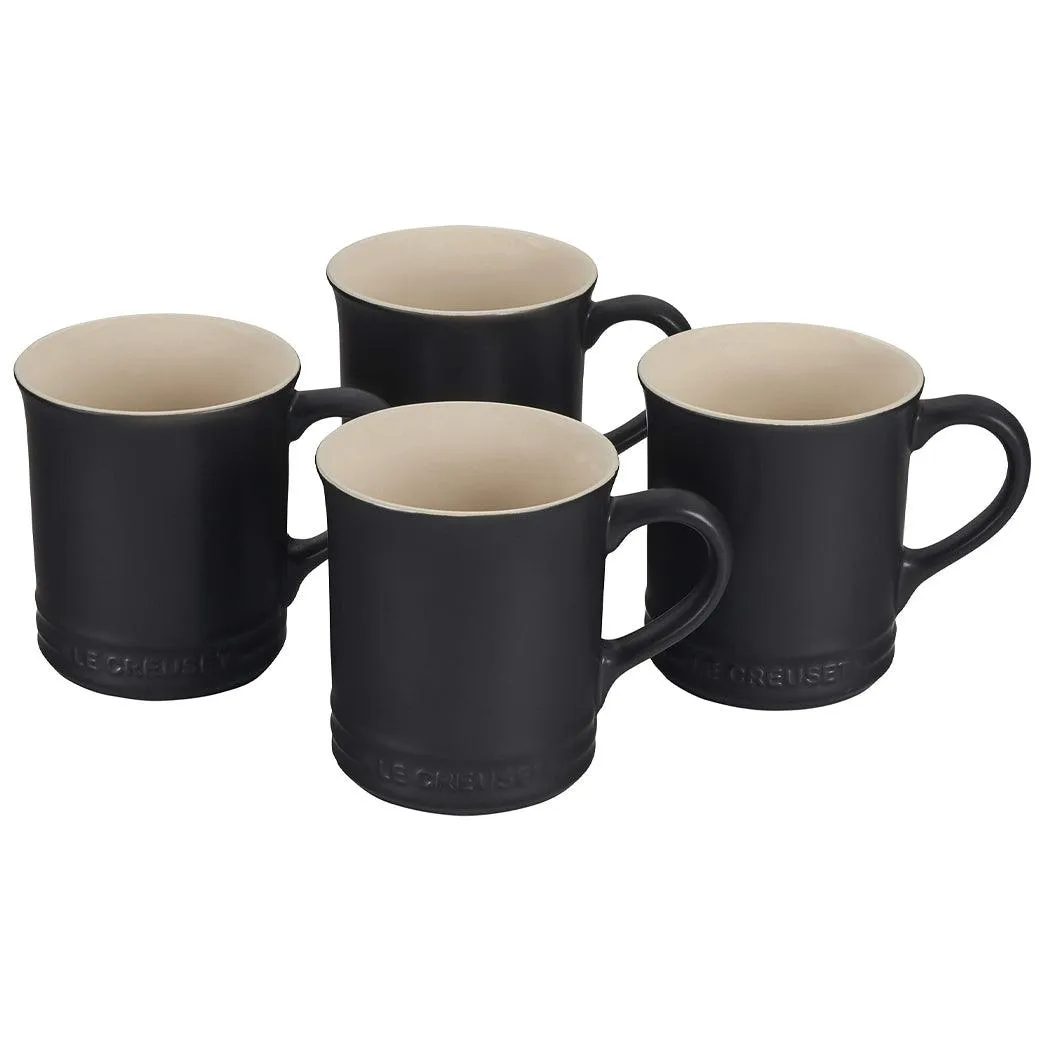 Le Creuset Stoneware Set of 4 (14 oz.) Mugs