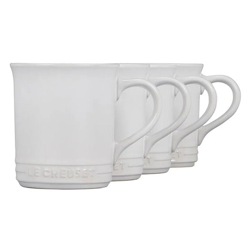 Le Creuset Stoneware Set of 4 (14 oz.) Mugs