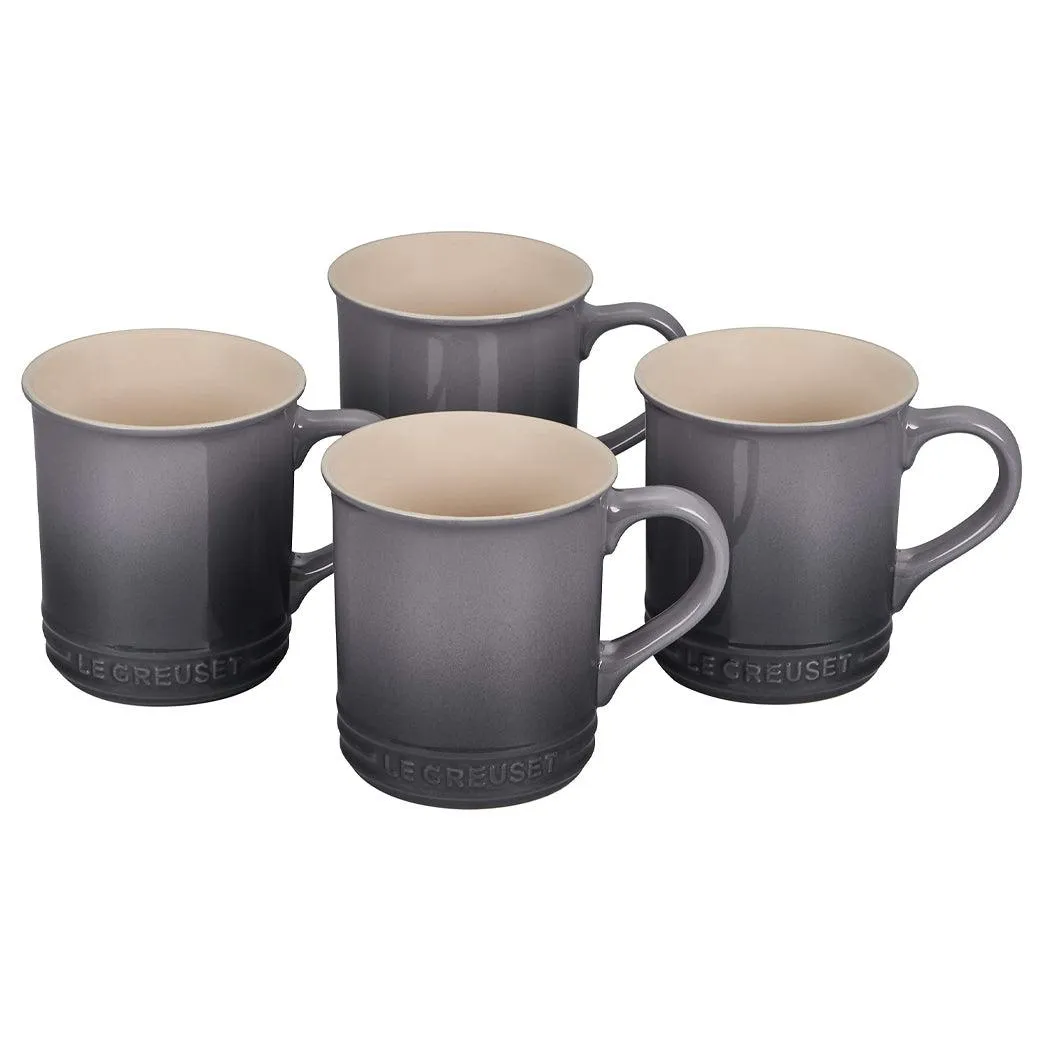 Le Creuset Stoneware Set of 4 (14 oz.) Mugs