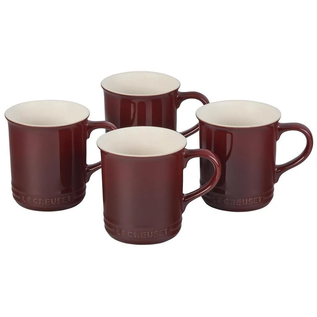 Le Creuset Stoneware Set of 4 (14 oz.) Mugs