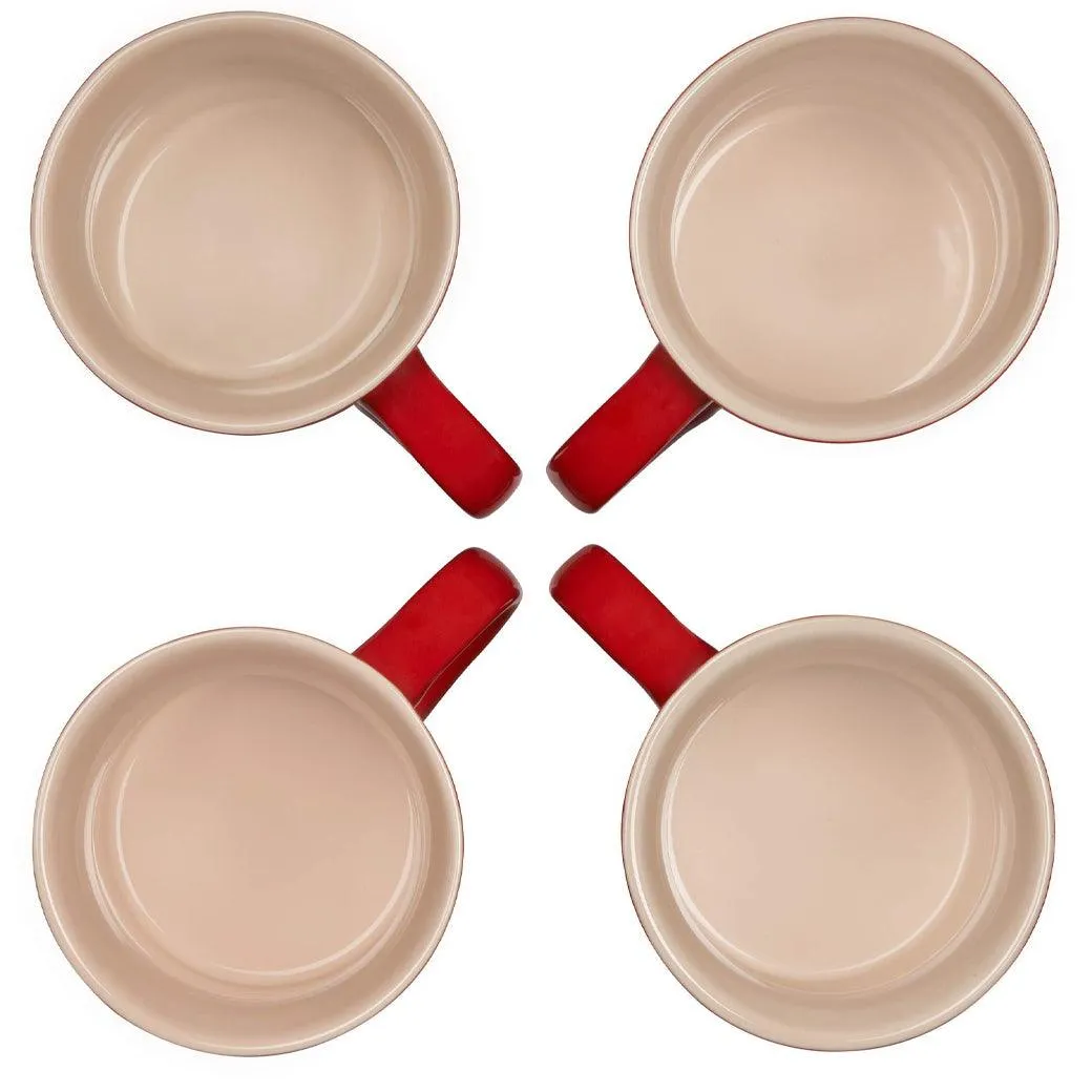 Le Creuset Stoneware Set of 4 (14 oz.) Mugs