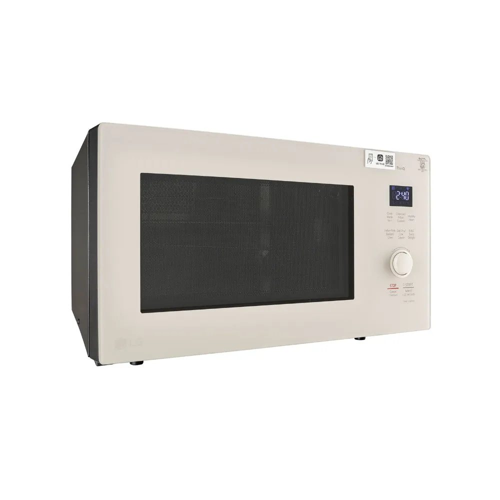 LG MJEN286UBW 28 L Charcoal Convection Microwave Oven | Wi-Fi Enabled, Diet Fry, 360 Rotisserie, 301 Auto Cook Menus, Mist Beige