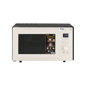 LG MJEN286UBW 28 L Charcoal Convection Microwave Oven | Wi-Fi Enabled, Diet Fry, 360 Rotisserie, 301 Auto Cook Menus, Mist Beige