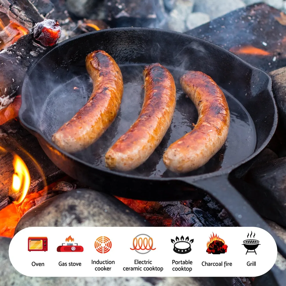 Non-Stick Cast Iron Frying Pan Set 3PCS PFOA/PIFE-Free 5-star chef